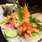 亜紗 - ① 1750円：刺身（対馬：赤貝、五島：栄螺）