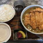 のぶ幸 - 白ごはん　＋　カツカレーうどん