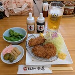 とんかつ玉藤 - 料理写真:ちょい呑みセット 1400円