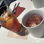 バワリー・キッチン - アールグレイのアイスティ　和風スープ