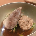 水づき - 鴨肉/鶏団子/せりのつゆ