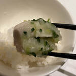 龍天楼 - ネギソース、美味しい。