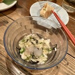 米家 - お通し650円、ハトシ