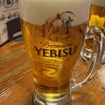 居酒屋 しんざん - エビス生ビール