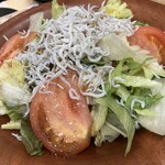 名物屋 - 山盛りシラスのレタスサラダ