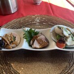 点心爛漫tejima - 本日の前菜３品