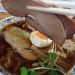白河手打らーめん　うさぎ - 大きなチャーシュウが３枚！！