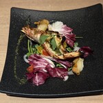 橙家 - 帆立と赤海老のグリル　フレッシュトマトのサラダ仕立て