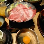 旬和席 うおまん - お造りと天婦羅、近江牛のすき焼き御膳②（続き）