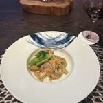 ケンゾーエステイトワイナリー - 生パスタ　タリアテッレ　地鶏のカルボナーラ　白味噌仕立て