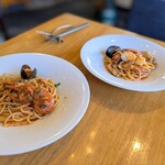 ベジバル チバットリア - メイン①魚介たっぷりペスカトーレ♡