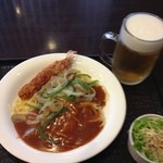 スカイ カフェ ツバサ - 名古屋名物「あんかけスパゲティ」（サラダ付き）\820