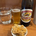 めん和正 - 瓶ビール小瓶 500円