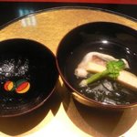 日本料理 三嵋 - お椀　お椀がかわいいですね