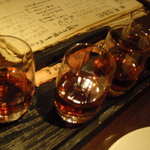 黒猫夜 赤坂店 - 黄酒（紹興酒）３種利き酒セット