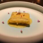 LAT.34°N by 蒼 - 大磯港でとれたタチウオのフリット。中国甘酒と柚子胡椒のソースが効いてます。