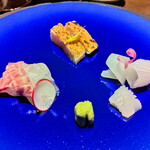 LAT.34°N by 蒼 - お造りも地物でいいもの出されます。金目鯛、イシダイ、アオリイカ。