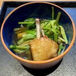 美味いもん屋 わ多なべ - 名取産三浦さんの芹（せり）と伊達鶏手羽の小鍋