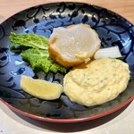 美味いもん屋 わ多なべ - いわき梅田水産1.5kgサイズ伊勢海老フライ マヨネーズを使わない西京味噌ベースのタルタルソース