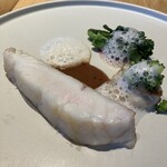 Areko - （ランチコース魚料理）アカジン　菜花　白子