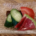 総本家更科堀井 - 糠漬け