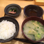 五穀 - 肉豆腐鍋定食・ご飯＆お味噌汁
