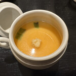 島津 - スッポンと九条ネギの茶碗蒸し　◎