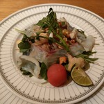 銀座ろくさん亭 - 鮮魚と水タコのカルパッチョ