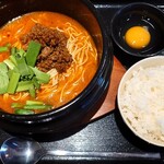 久麺や - 肉味噌旨辛麺+〆ご飯大 1150円