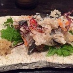 酒盃 - 鰰（ハタハタ）の飯寿司