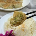 餃子の喜むら - 大定食（10個）　1250円　＋　ライス大盛り　50円