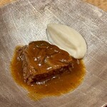 祇園 にし - 牛頬肉の柔らか煮、カリフラワーのピューレ添え