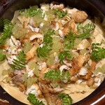 祇園 にし - 炊き込みご飯（よそう前の炊き立て状態）