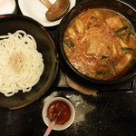 創作おうどん　遊佳 - 韓国風チゲつけ麺６８０円