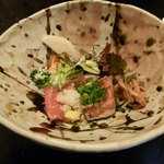 創作おうどん　遊佳 - コースのローストビーフ