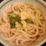 釜揚げうどん岡じま - かけうどん(小) ２２０円(税込)(２０１４年１２月２９日撮影)
