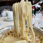 イノダコーヒ - “ボルセナ”を引き上げるとこうなります。正に“西洋うどん風”ではありませんか⁈イノダさんすみません。