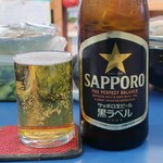 陸奥 こむらさき - サッポロ黒ラベル瓶ビール