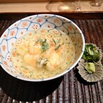 ぬま田 - 甜茶(車海老と三つ葉)