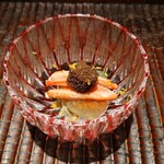 ぬま田 - 浜坂港の勢子蟹(外子、内子、身)、秋田産セリ、柚子