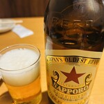 大衆日本酒バル ふとっぱらや - 赤星大瓶\(//∇//)\