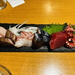 大衆日本酒バル ふとっぱらや - 刺し盛りヤバいψ(｀∇´)ψ