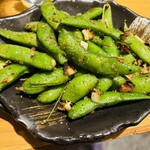 大衆日本酒バル ふとっぱらや - 枝豆ガーリック炒めψ(｀∇´)ψ