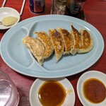 八角亭 - 別皿ニンニクの餃子
