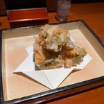 島之内 一陽 - 蕗の薹とこえびのからあげ