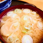 やぶ善 - 本日は小口切りの"葱"を、たっぷりと放してくれています。