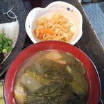 居酒屋 姫咲丸 - 小鉢とみそ汁