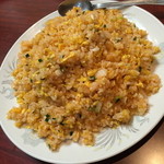 四川食府 - ４，０００円コースの「海鮮チャーハン」（写真は９人前）２０１５年１月