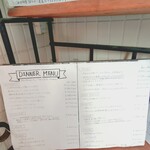 トレタテキッチン - 入り口ディナーメニュー