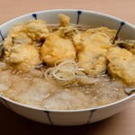 冬の味覚　牡蠣の天ぷらみぞれそば